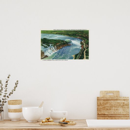 Uitzicht van het gehele Niagara-Herfst 2 Poster (Keuken)