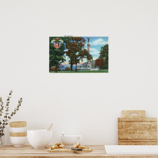 Uitzicht van het gevechtsmonument poster (Keuken)