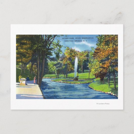 Uitzicht van het Geyser Park Briefkaart (Voorkant)