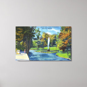 Uitzicht van het Geyser Park Canvas Afdruk
