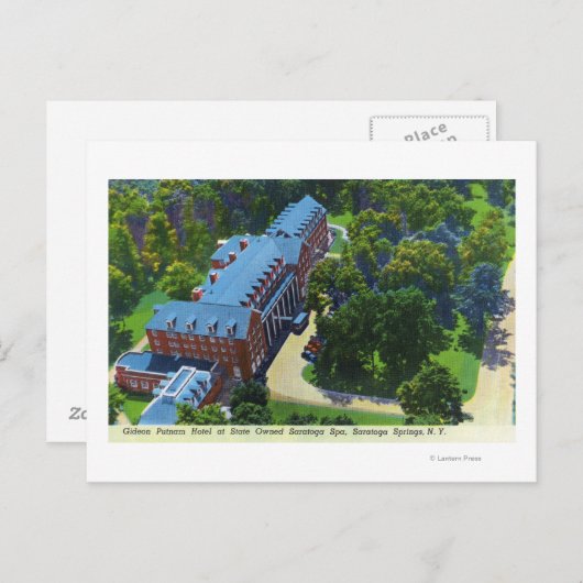 Uitzicht van het Gideon Putnam Hotel, Spa Briefkaart (Voorkant / Achterkant)