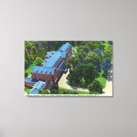 Uitzicht van het Gideon Putnam Hotel, Spa Canvas Afdruk (Voorkant)