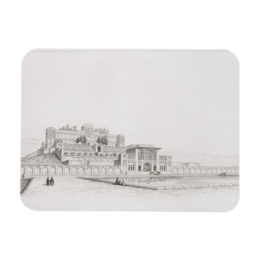 Uitzicht van het Golestan-Qjar-paleis "Kasr l Kadj Magneet (Horizontaal)