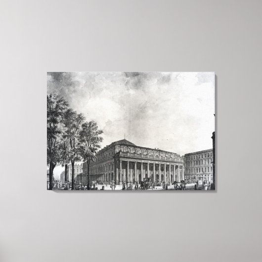 Uitzicht van het Grand Theater in Bordeaux Canvas Afdruk (Voorkant)