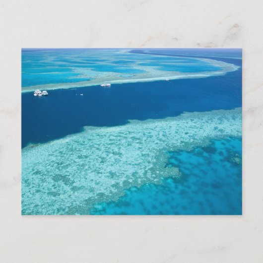 uitzicht van het Great Barrier Reef door de Briefkaart (Voorkant)