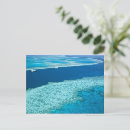uitzicht van het Great Barrier Reef door de Briefkaart (Staand voorkant)