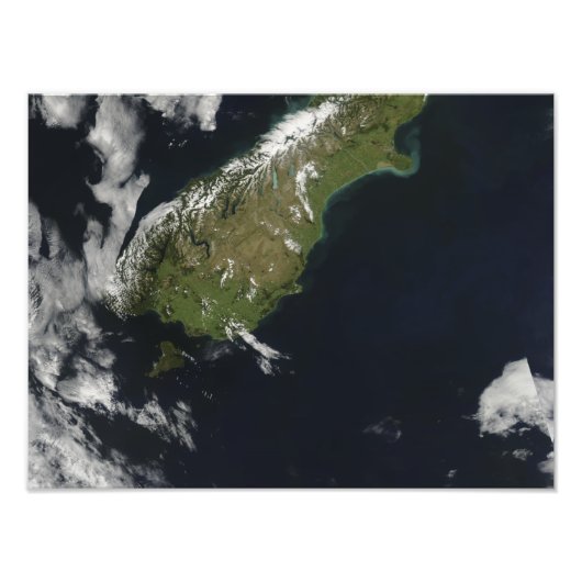 Uitzicht van het grootste deel van het eiland Nieu Foto Afdruk (Voorkant)