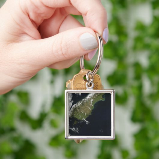 Uitzicht van het grootste deel van het eiland Nieu Sleutelhanger (Hand)