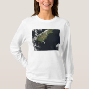 Uitzicht van het grootste deel van het eiland Nieu T-shirt