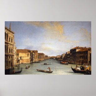 Uitzicht van het Grote Kanaal, Venetië - Canaletto Poster
