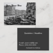 Uitzicht van het Grote Kanaal Visitekaartje (Voorkant / Achterkant)