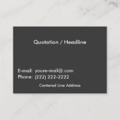 Uitzicht van het Grote Kanaal Visitekaartje (Achterkant)