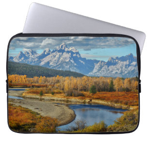 Uitzicht van het Grote Teton-gebergte in het najaa Laptop Sleeve