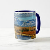 Uitzicht van het Grote Teton-gebergte in het najaa Mok (Voorkant rechts)