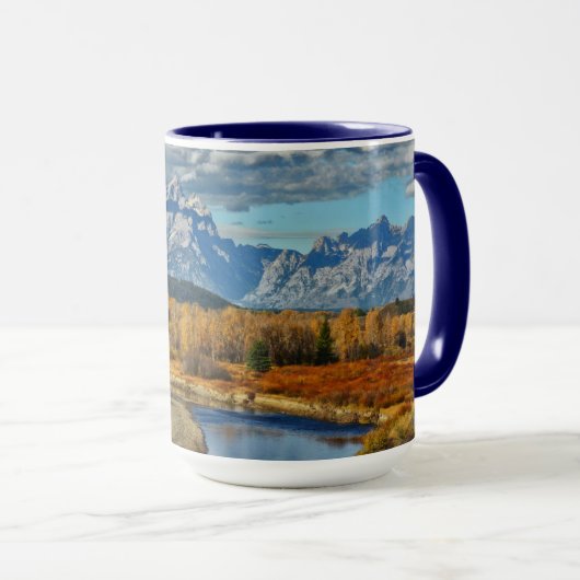 Uitzicht van het Grote Teton-gebergte in het najaa Mok (Voorkant rechts)