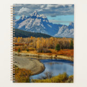 Uitzicht van het Grote Teton-gebergte in het najaa Planner (Voorkant)