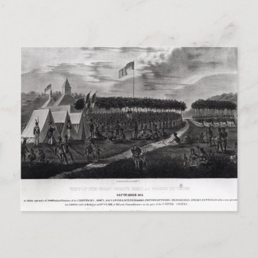 Uitzicht van het Grote Verdrag in Prairie du Briefkaart (Voorkant)