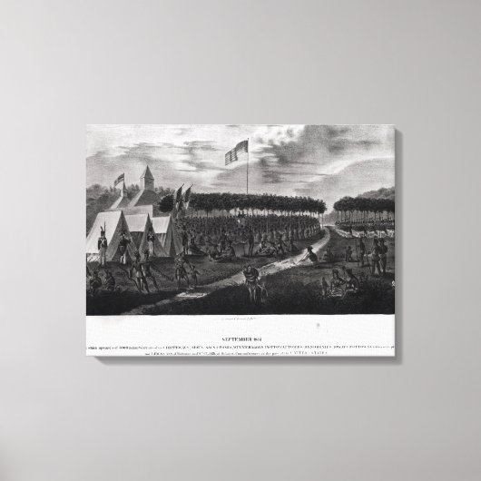 Uitzicht van het Grote Verdrag in Prairie du Canvas Afdruk (Voorkant)