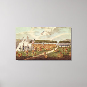 Uitzicht van het Grote Verdrag in Prairie du Canvas Afdruk