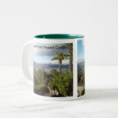 Uitzicht van het Hearst Castle Tweekleurige Koffiemok (Voorkant links)