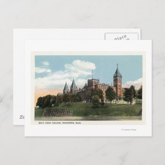 Uitzicht van het Heilige Kruiscollege Briefkaart (Voorkant / Achterkant)