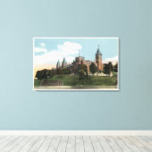 Uitzicht van het Heilige Kruiscollege Canvas Afdruk (Insitu (Houten vloer))