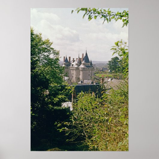 Uitzicht van het herstelde kasteel uit het noorden poster (Voorkant)