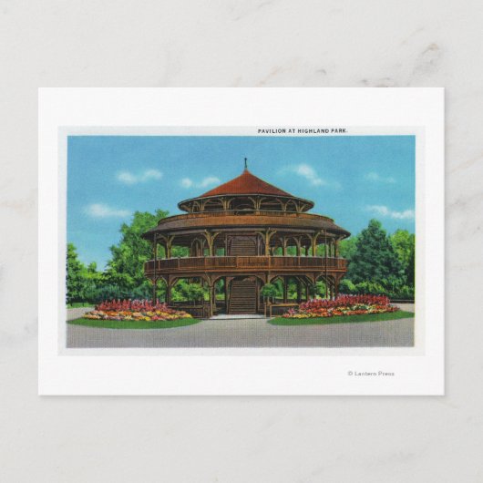 Uitzicht van het Highland Park Pavilion Briefkaart (Voorkant)