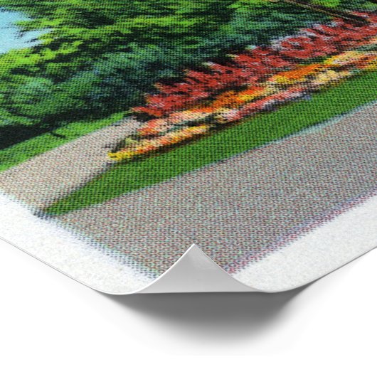 Uitzicht van het Highland Park Pavilion Poster (Hoek)