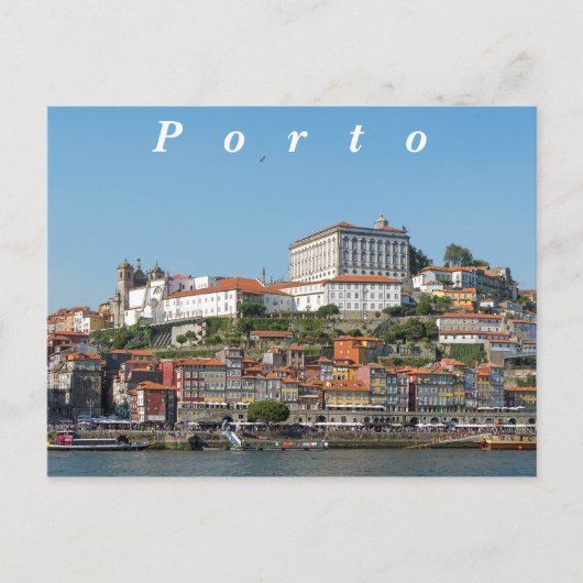 Uitzicht van het historische deel van Porto. Briefkaart (Voorkant)