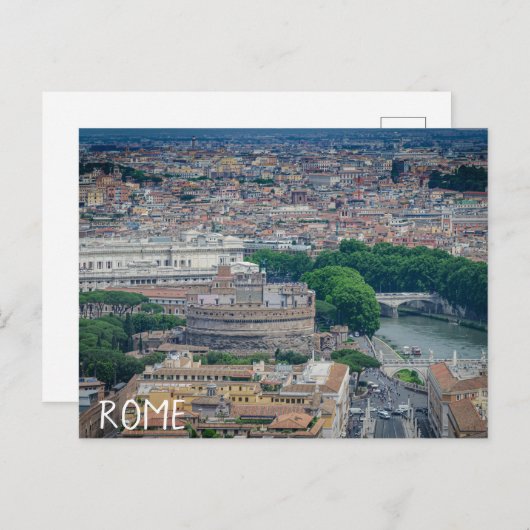 Uitzicht van het historische stadscentrum van Rome Briefkaart (Voorkant / Achterkant)