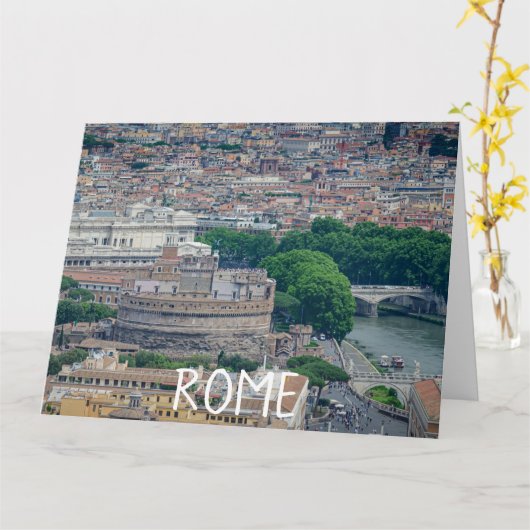 Uitzicht van het historische stadscentrum van Rome Kaart (Gele Bloem)