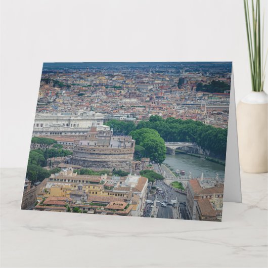 Uitzicht van het historische stadscentrum van Rome Kaart (Achterkant)