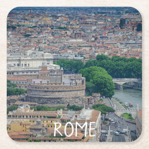 Uitzicht van het historische stadscentrum van Rome Kartonnen Onderzetters