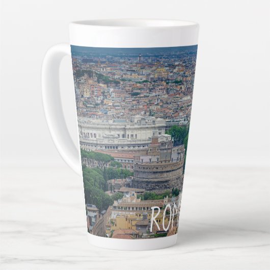 Uitzicht van het historische stadscentrum van Rome Latte Mok (Linkerhoek)