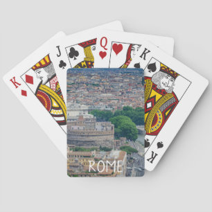 Uitzicht van het historische stadscentrum van Rome Pokerkaarten