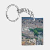 Uitzicht van het historische stadscentrum van Rome Sleutelhanger (Voorkant Links)