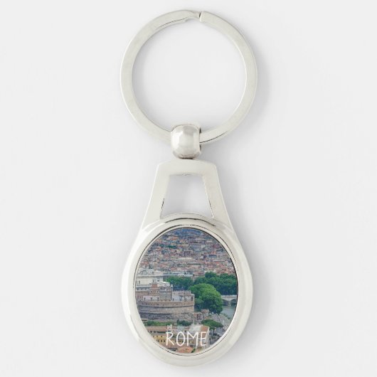 Uitzicht van het historische stadscentrum van Rome Sleutelhanger (Voorkant)