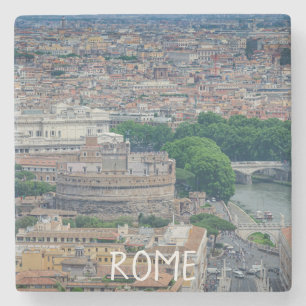 Uitzicht van het historische stadscentrum van Rome Stenen Onderzetter