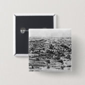 Uitzicht van het honderdjarig bestaan vierkante button 5,1 cm (Voorkant /achterkant)