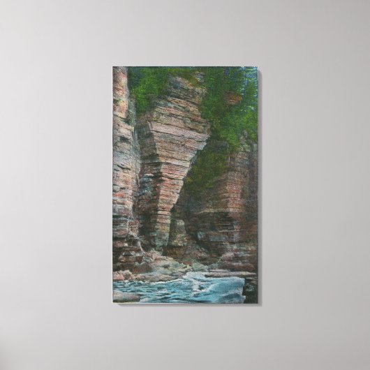 Uitzicht van het hoofd van de olifant canvas afdruk (Voorkant)