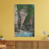 Uitzicht van het hoofd van de olifant canvas afdruk (Insitu (Woonkamer))