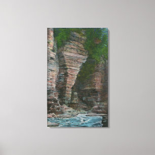 Uitzicht van het hoofd van de olifant canvas afdruk