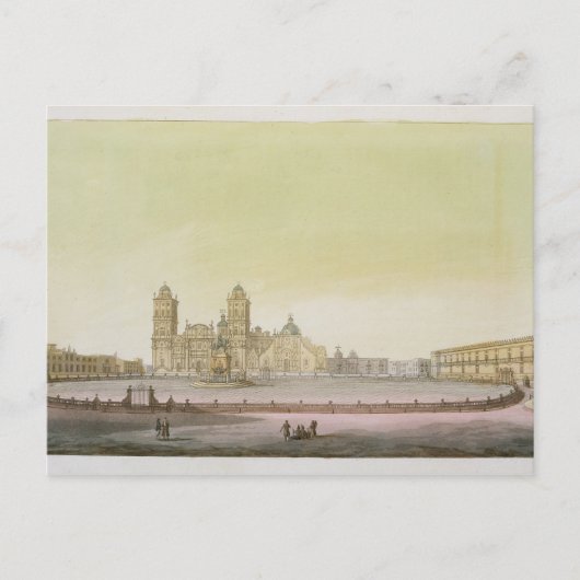 Uitzicht van het hoofdplein in Mexico City (kleur  Briefkaart (Voorkant)