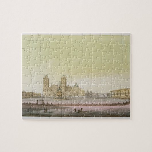 Uitzicht van het hoofdplein in Mexico City (kleur  Legpuzzel (Horizontaal)