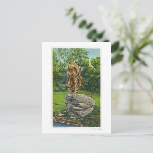 Uitzicht van het hoofdstadje Pilgrim Briefkaart (Staand voorkant)