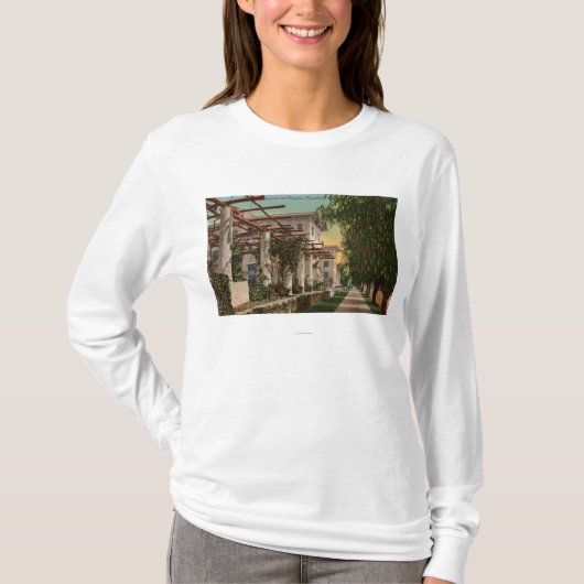 Uitzicht van het Hotel Maryland & Pergola T-shirt (Voorkant)