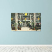 Uitzicht van het Hotel Rochester Lobby Canvas Afdruk (Insitu (Houten vloer))