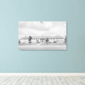 Uitzicht van het HQ-gebouw Canvas Afdruk (Insitu (Houten vloer))