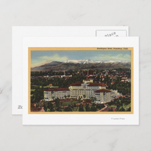 Uitzicht van het Huntington-hotel Briefkaart (Voorkant / Achterkant)